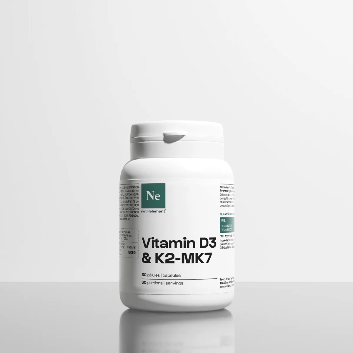 Flacon de Vitamine D3+K2 Nutrimuscle